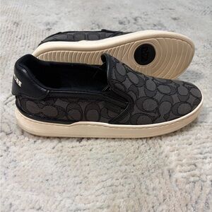 Coach Westlyn Slip On Sneaker Women's Tennis Shoes Size 8.5 Black Leather Logo